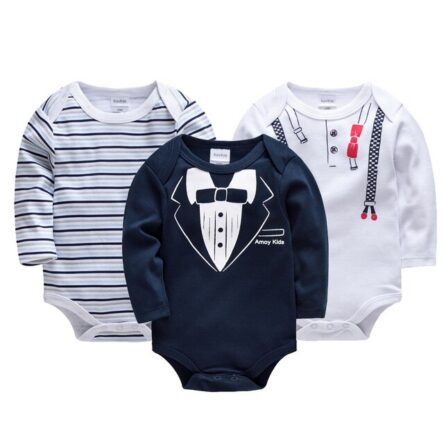 Kit com 3 bores manga comprida para menino.
