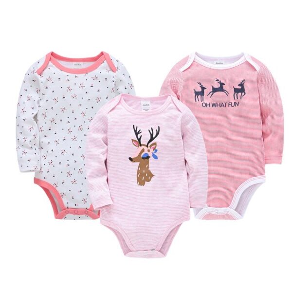 Kit com 3 bodies manga comprida para menina. - Image 3